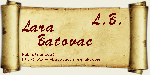Lara Batovac vizit kartica